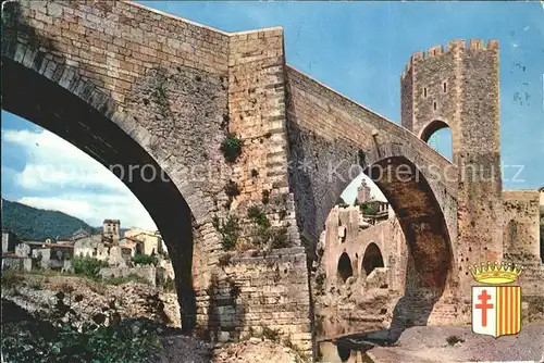 Gerona Romanische Bruecke Kat. Costa Brava Spanien