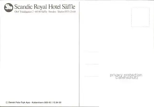 Schweden Scandic Royal Hotel i Saeffle /  /