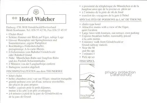 Grindelwald Hotel Walcher Kat. Grindelwald