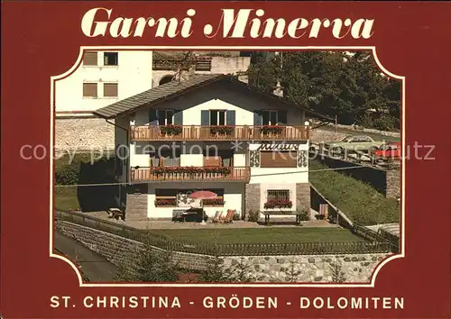 Groeden Tirol Garni Mienerva St. Christina Kat. Italien