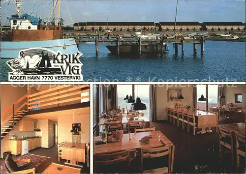 Vestervig Hafen KrigVig Restaurant Kat. Daenemark