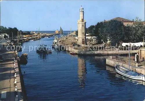 Milano Marittima Kanal Hafen Leuchtturm Kat. Cervia