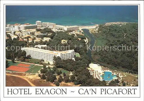 Can Picafort Mallorca Hotel Exagon Fliegeraufnahme Kat. Spanien