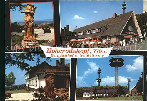 Hoherodskopf Berggasthof und Sendetuerme Kat. Schotten