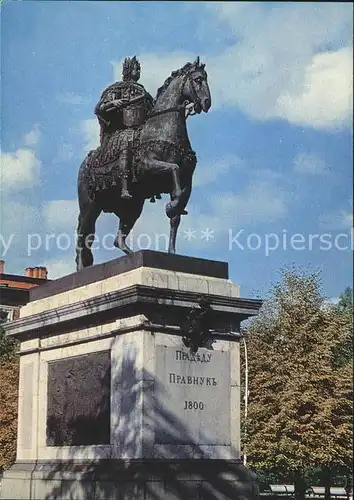 Leningrad St Petersburg Denkmal Peter der I Kat. Russische Foederation