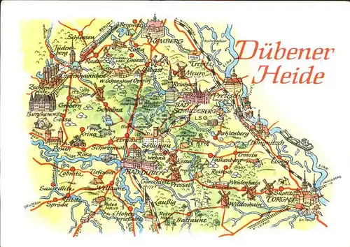 Duebener Heide Bad Schmiederberg Falkenberg Torgau Groebern Kat. Dueben