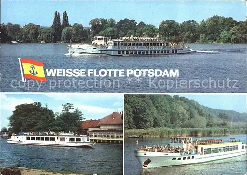 Potsdam Weisse Flotte Salonschiff Sanssouci Nedlitz Faehrhaus Caputh  Kat. Potsdam