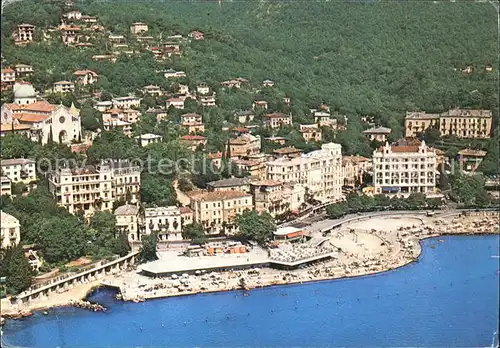 Opatija Istrien Fliegeraufnahme mit Strand Kat. Hrvatska