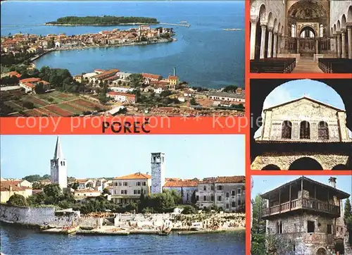 Porec Parenzo Fliegeraufnahme Kirche Kat. Kroatien