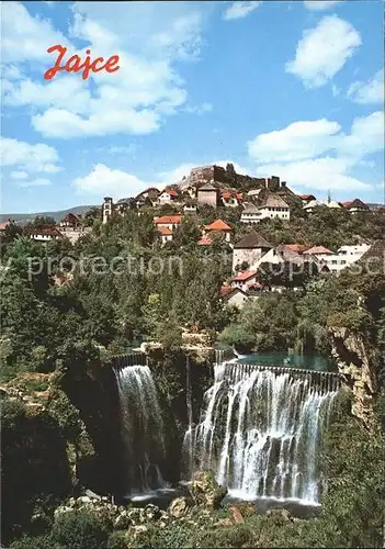Jajce Bosnien mit Wasserfall Kat. Bosnien Herzegowina