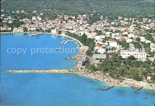 Selce Crikvenica Fliegeraufnahme Hafen Strand Kat. Kroatien