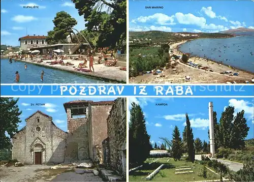 Rab Kroatien Strand Kirchenpartie  Kat. Hrvatska