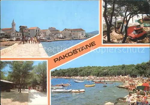 Jugoslawien Yugoslavie Pakostane Strand Promenade Camping Kat. Serbien