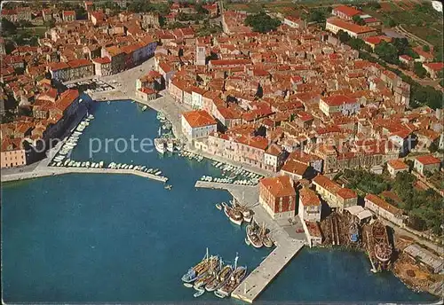 Cres Fliegeraufnahme mit Hafen Kat. Hrvatska