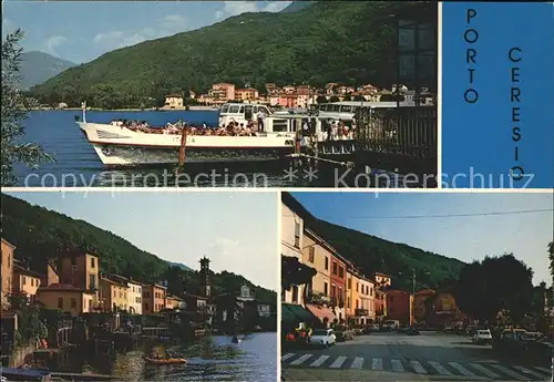 Porto Ceresio Lago di Lugano Faehre Strassenansicht Kat. Porto Ceresio Lago di Lugano