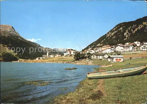 Reschen am See Tirol Resia Boot See Kat. Graun Resia