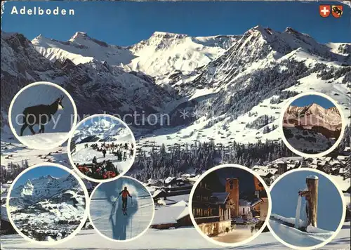 Adelboden Ziege Ski Strassenansicht Alpen Kat. Adelboden