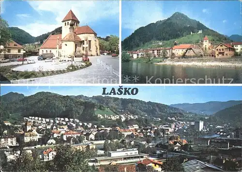 Lasko Kirche Teilansichten Kat. Slowenien