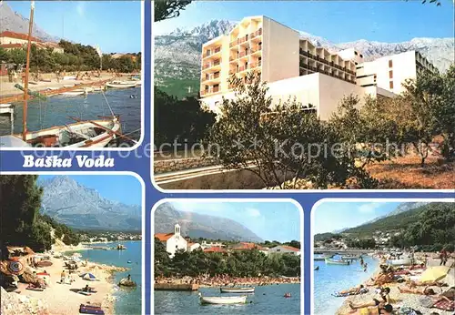 Baska Otok Krk Hotel Strand Boote  / Kroatien /Hrvatska