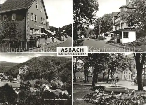 Asbach Schmalkalden Cafe Endter Talstrasse Lindenplatz Kat. Schmalkalden