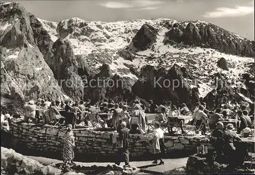 Kehlsteinhaus Kehlsteinterrasse mit Hohem Brett Kat. Berchtesgaden