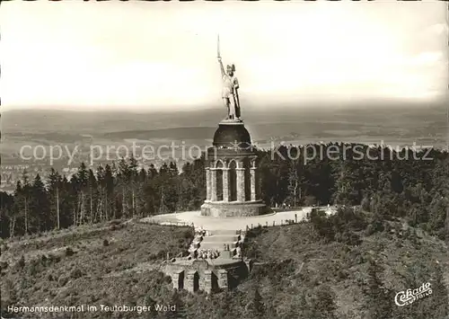 Teutoburgerwald Hermannsdenkmal Fliegeraufnahme Kat. Detmold