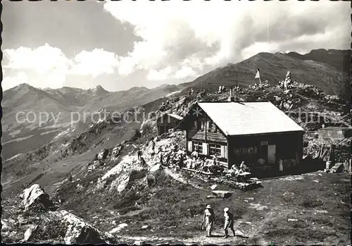 Penkenjochhuette gegen Torspitze Hippold und Wangl Tuxer Alpen Kat. Finkenberg