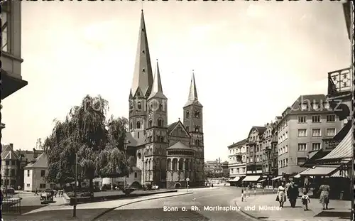 Bonn Rhein Martinsplatz und Muenster Kat. Bonn