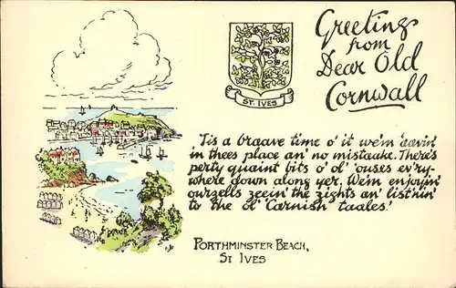 St Ives Cornwall Porthminster Beach Kuenstlerkarte Kat. St Ives