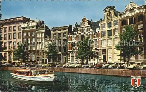 Amsterdam Niederlande Herengracht Ausflugsboot Wappen Kat. Amsterdam
