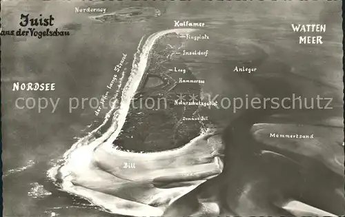 Juist Nordseebad aus der Vogelschau Wattenmeer / Juist /Aurich LKR