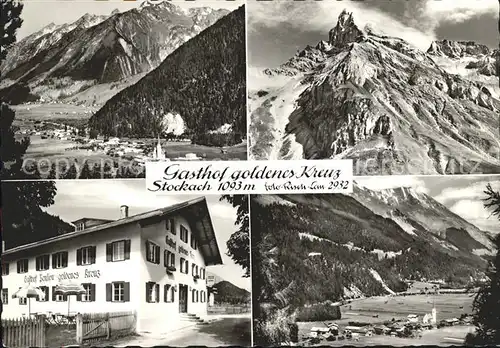 Stockach Tirol Gasthof Goldenes Kreuz Alpenpanorama Kat. Bach Tirol