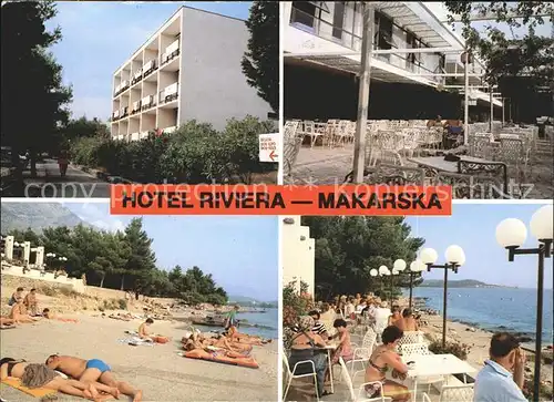 Makarska Dalmatien Hotel Riviera Terrasse Strand Kat. Kroatien