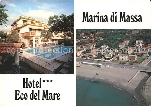 Marina di Massa Hotel Eco del Mare Swimming Pool Fliegeraufnahme Kat. Massa