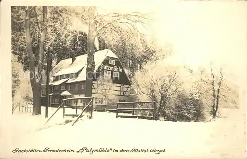 Schmiedeberg  Dippoldiswalde Poebeltal Gaststaette Fremdenheim Putzmuehle / Dippoldiswalde /Saechsische Schweiz-Osterzgebirge LKR