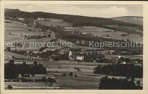 Giehren Isergebirge Ortsansicht Kat. Tschechische Republik