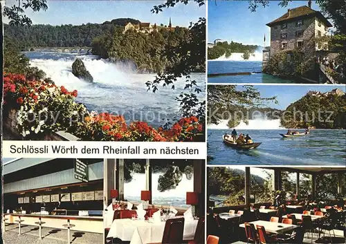Neuhausen Rheinfall Schloessli Woerth Restaurant Kat. Schaffhausen
