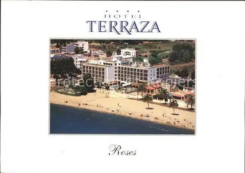 Roses Fliegeraufnahme Hotel Terraza Kat. Spanien