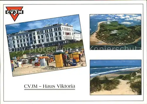 Borkum Nordseebad CVJM Haus Viktoria Fliegeraufnahme / Borkum /Leer LKR