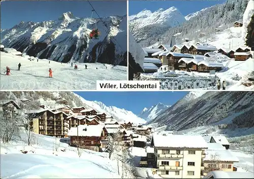 Wiler Loetschental Lauchernalp Wiler Loetschenluecke Sessellift Kat. Wilerhorn