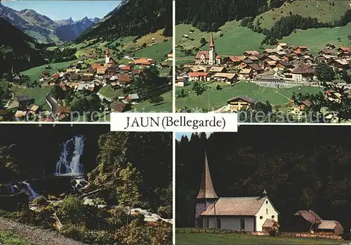 Bellegarde Jaun Kirche Wasserfall Ortsansichten / Jaun /Bz. La Gruyere