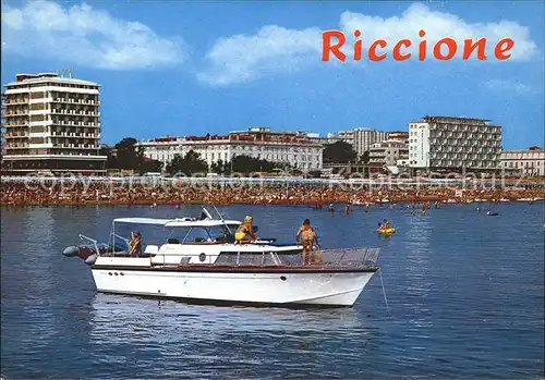 Riccione Motorboot Strand Kat. Italien