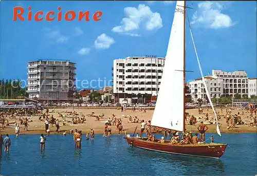 Riccione Hotel Segelboot Strand Kat. Italien