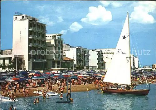 Gabicce Mare Hotel Strand Segelboot Kat. Italien