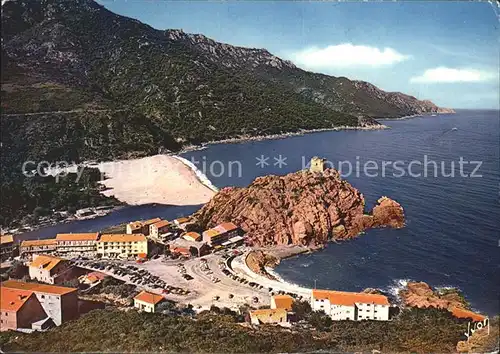 Porto Corse hameau au pied rocher granitique surmonte une Tour Genoise Kat. Ota