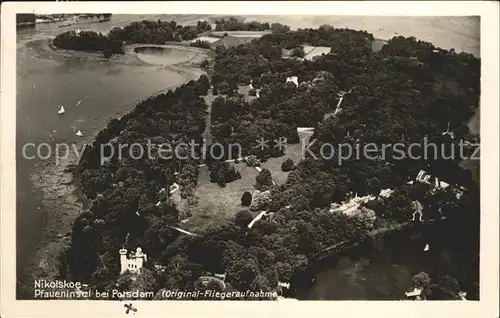 Nikolskoe Berlin Pfaueninsel Potsdam Fliegeraufnahme / Berlin /Berlin Stadtkreis