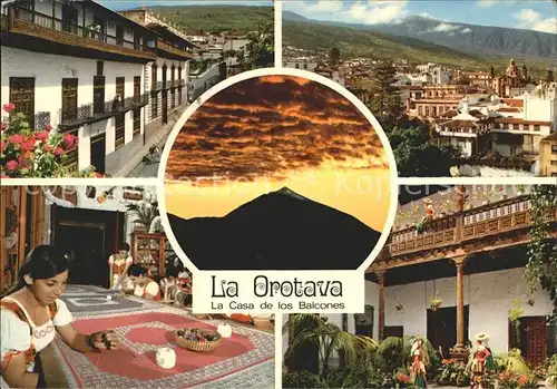 La Orotava La Casa de los Balcones Handwerkstatt Vorhofes Teide  Kat. Islas Canarias Spanien