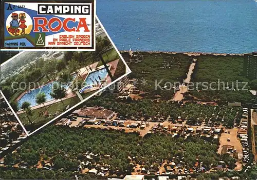 Blanes Camping Roca Fliegeraufnahme Kat. Costa Brava