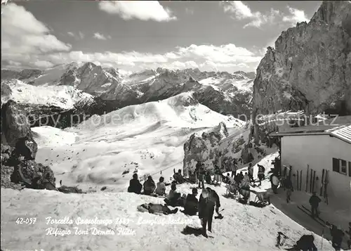 Campitello Fassa Rifugio Toni Demeter Huette Kat. Italien