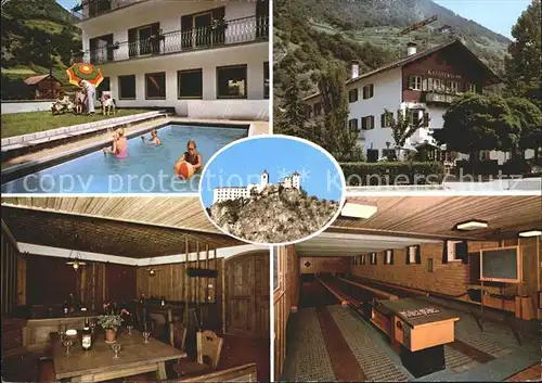 Klausen Suedtirol Gasthaus Pension Klostersepp Kegelbahn Schwimmbad Kat. Eisacktal